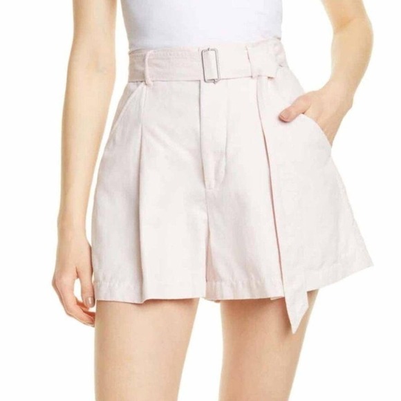 Le Vie Rebecca Taylor Pink Linen Shorts NWT SZ 30 - Picture 1 of 7